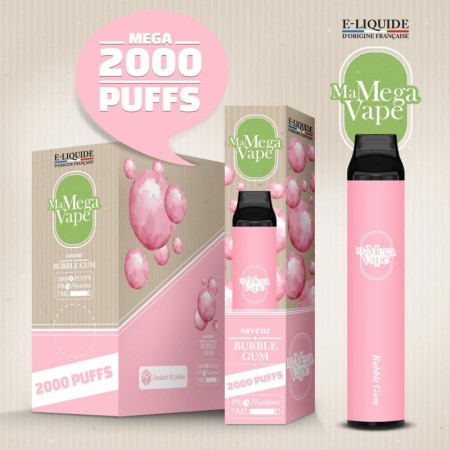 Bubble Gum - Ma MEGA Vape 2000 puff