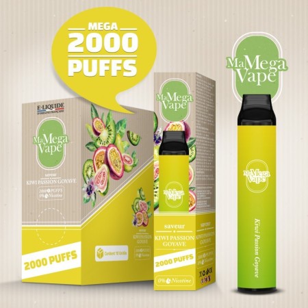 Kiwi Passion Goyave - Ma MEGA Vape 2000 puff