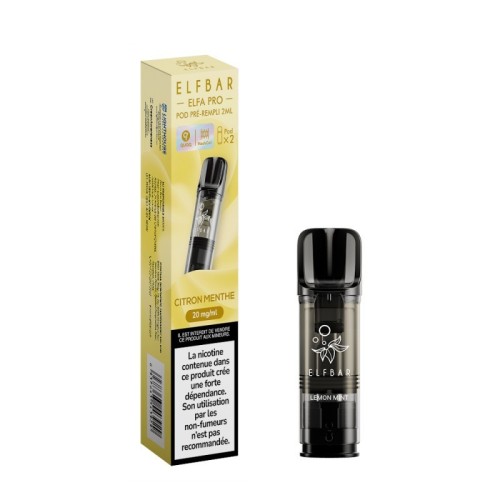 Pod ELFA PRO Citron Menthe 2ml (pack de 2) - ELFBAR