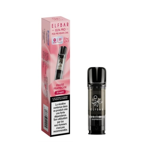 Pod ELFA PRO Fraise Framboise 2ml (pack de 2) - ELFBAR