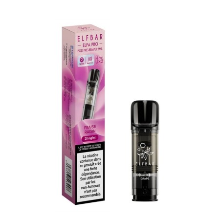 Pod ELFA PRO Fraise Raisin 2ml (pack de 2) - ELFBAR