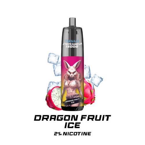 Puff Tornado Dragon Fruit ice 15000 2% + 2 Liquides 10ml (Boite de 10) - Tornado & White Rabbit