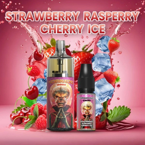 Puff 10000 Strawberry Raspberry Cherry Ice - Tornado