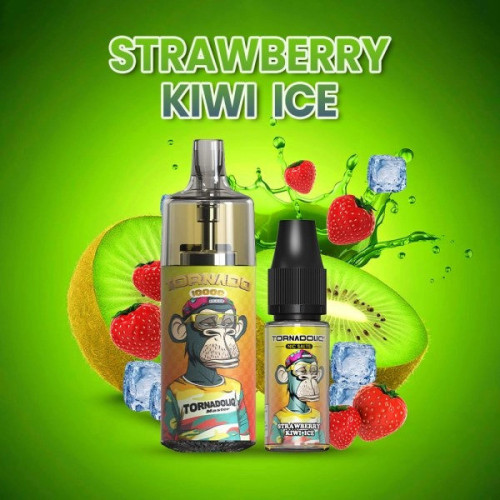 Puff 10000 Strawberry Kiwi Ice - Tornado