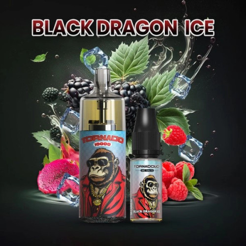 Puff 10000 Black Dragon Ice - Tornado