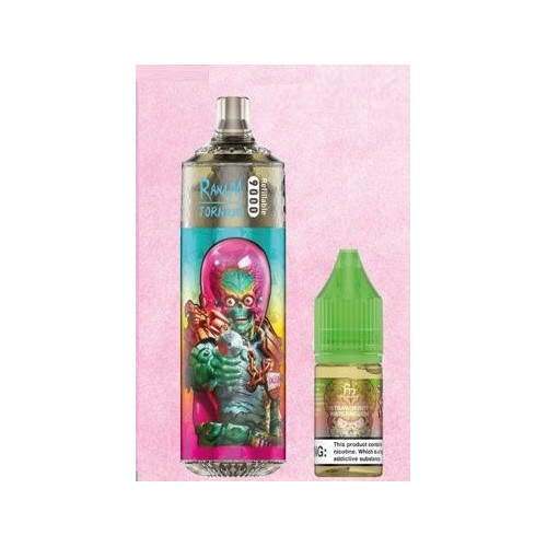 Kopie van Kopie van Peach mango 9000 Puff - RandM Tornado
