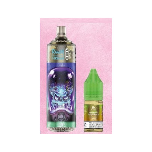 Raspberry Watermelon 9000 Puff - RandM Tornado