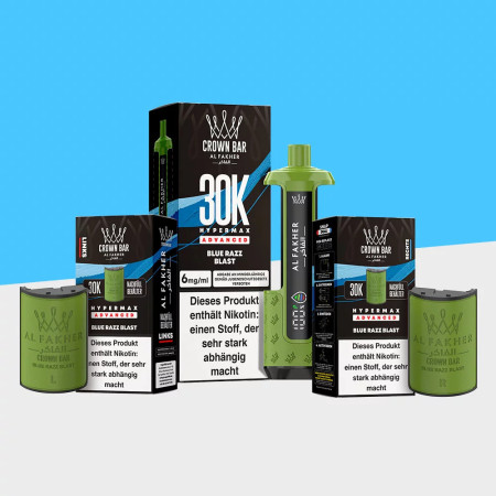 Blue Razz Blast Hyper Max Advanced 30k CROWN BAR - AL FAKHER