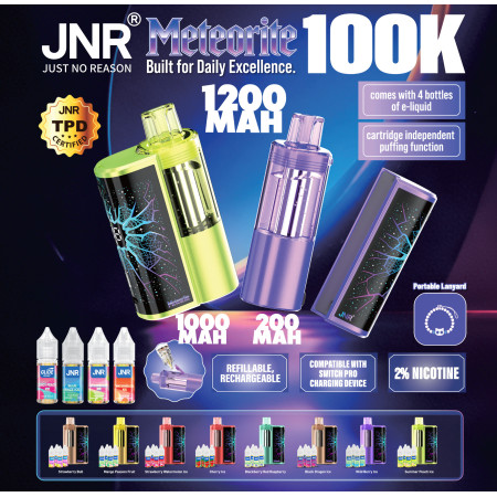 METEORITE 100 Puffs + 4x10ml 0mg - JNR