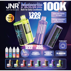 Kopie van METEORITE 100 Puffs + 4x10ml 0mg - JNR