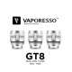 Résistances GT8 (0.15oHm) pour NRG Tank de VAPORESSO (Pack de 3)
