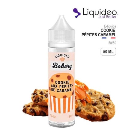 Tentation - COOKIES PEPITES CARAMEL Bakery 50ml - LIQUIDEO